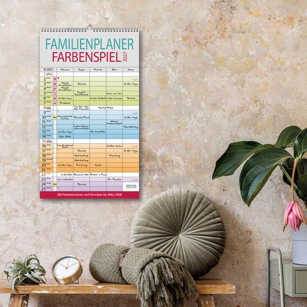 Beispielinhalt (Bild) Familienplaner Farbenspiel 2027