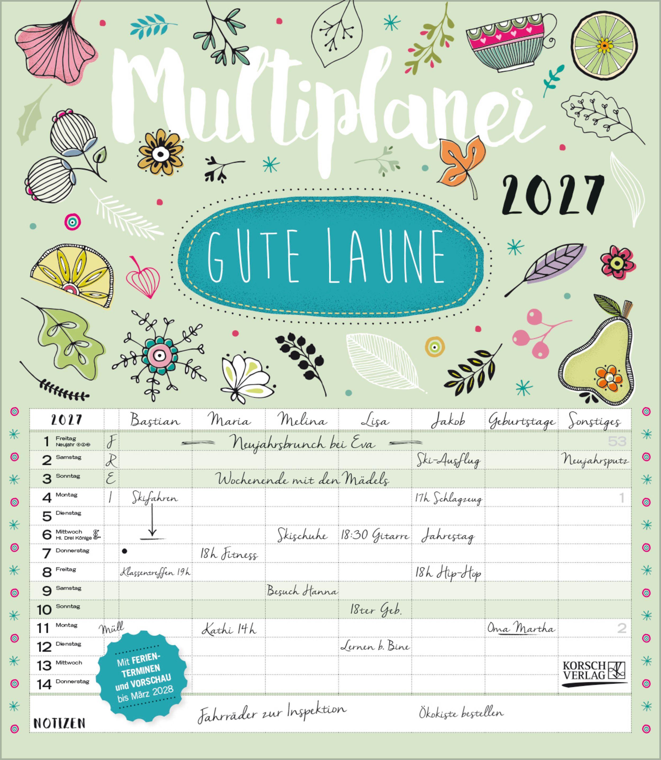 Vorderes Coverbild Multiplaner - Gute Laune 2027