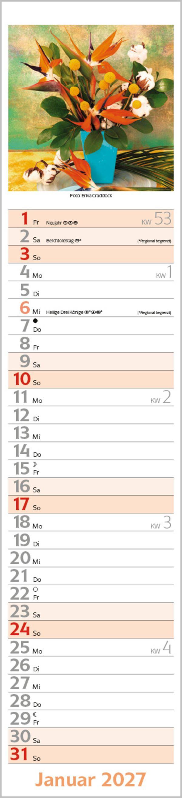 Beispielinhalt (Bild) Flowers Langplaner 2027