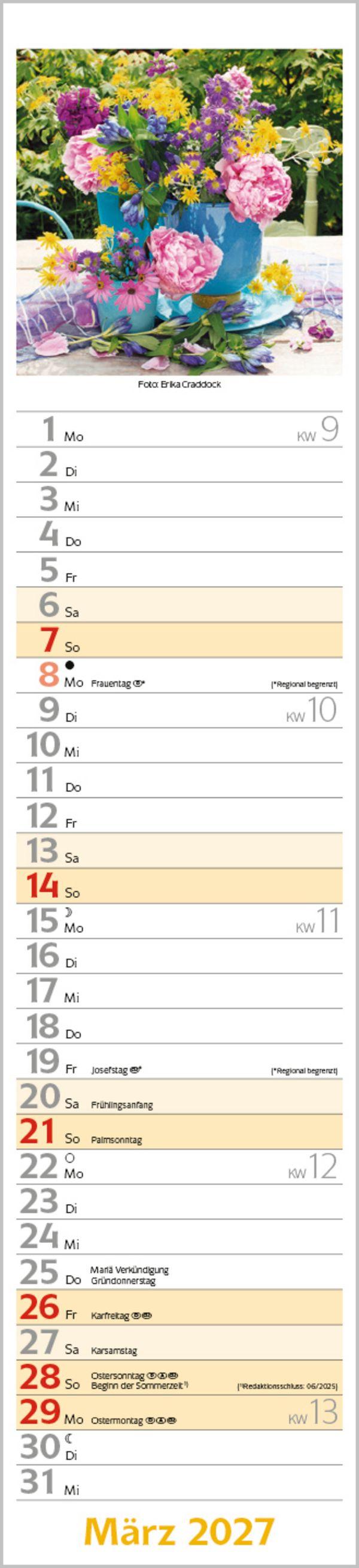 Beispielinhalt (Bild) Flowers Langplaner 2027