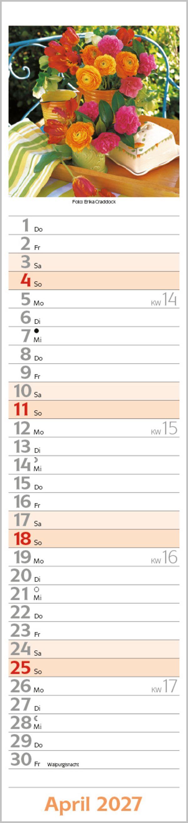 Beispielinhalt (Bild) Flowers Langplaner 2027