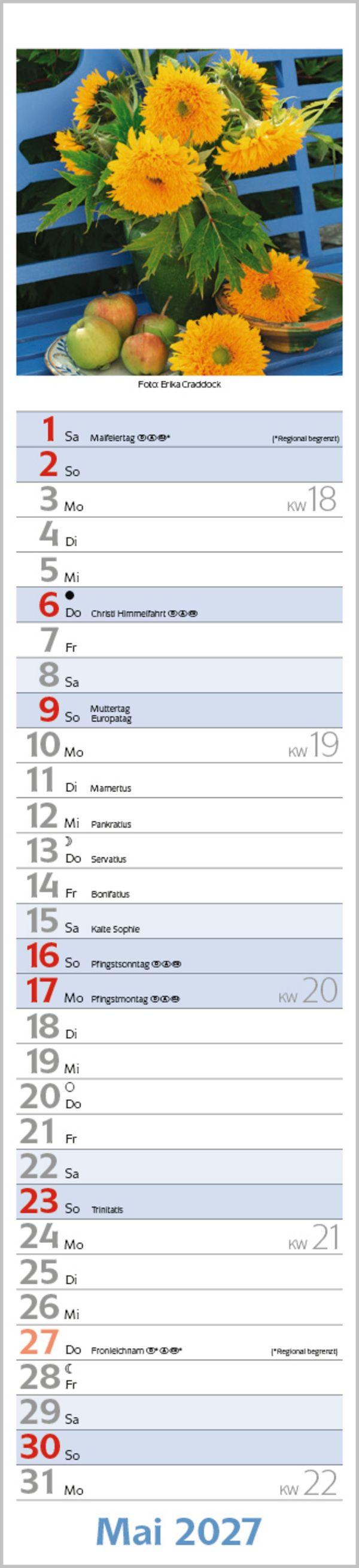 Beispielinhalt (Bild) Flowers Langplaner 2027