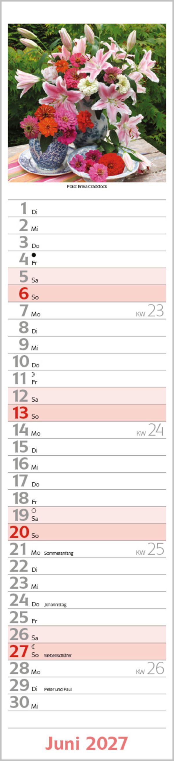 Beispielinhalt (Bild) Flowers Langplaner 2027