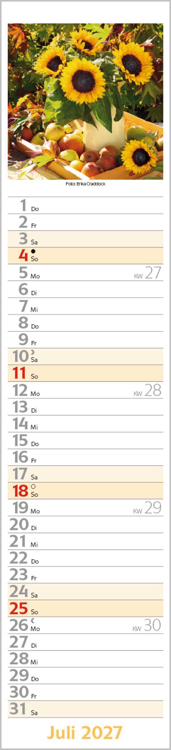 Beispielinhalt (Bild) Flowers Langplaner 2027