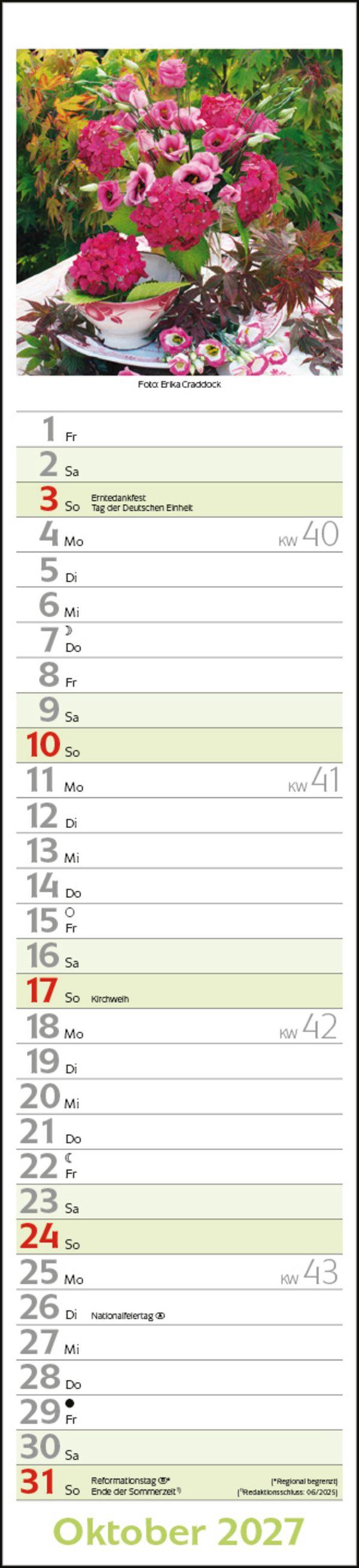 Beispielinhalt (Bild) Flowers Langplaner 2027