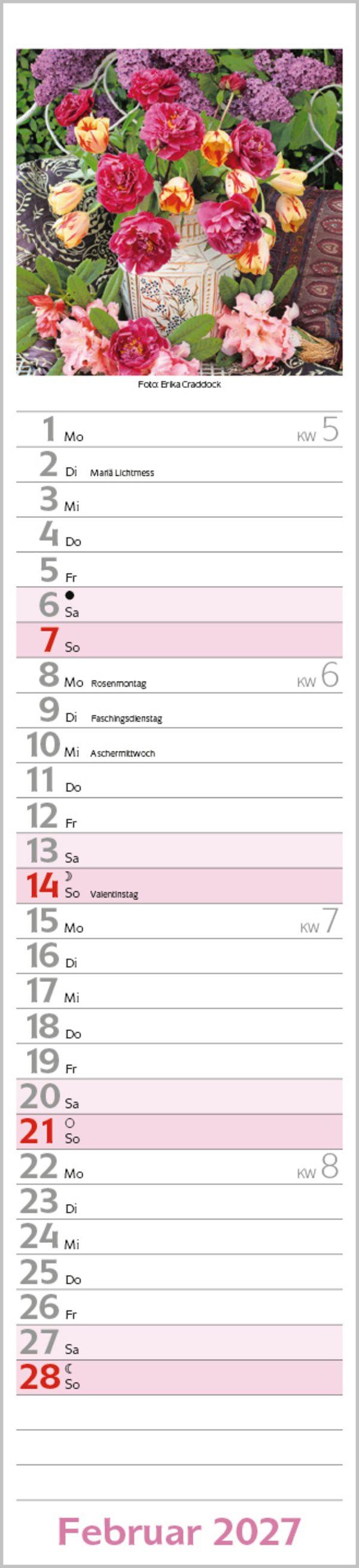 Beispielinhalt (Bild) Flowers Langplaner 2027