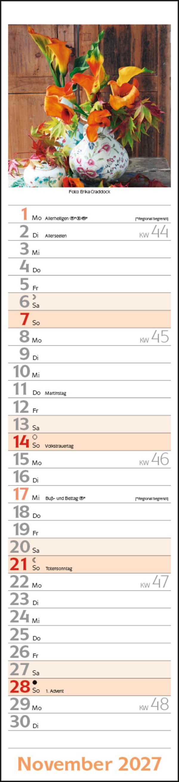 Beispielinhalt (Bild) Flowers Langplaner 2027