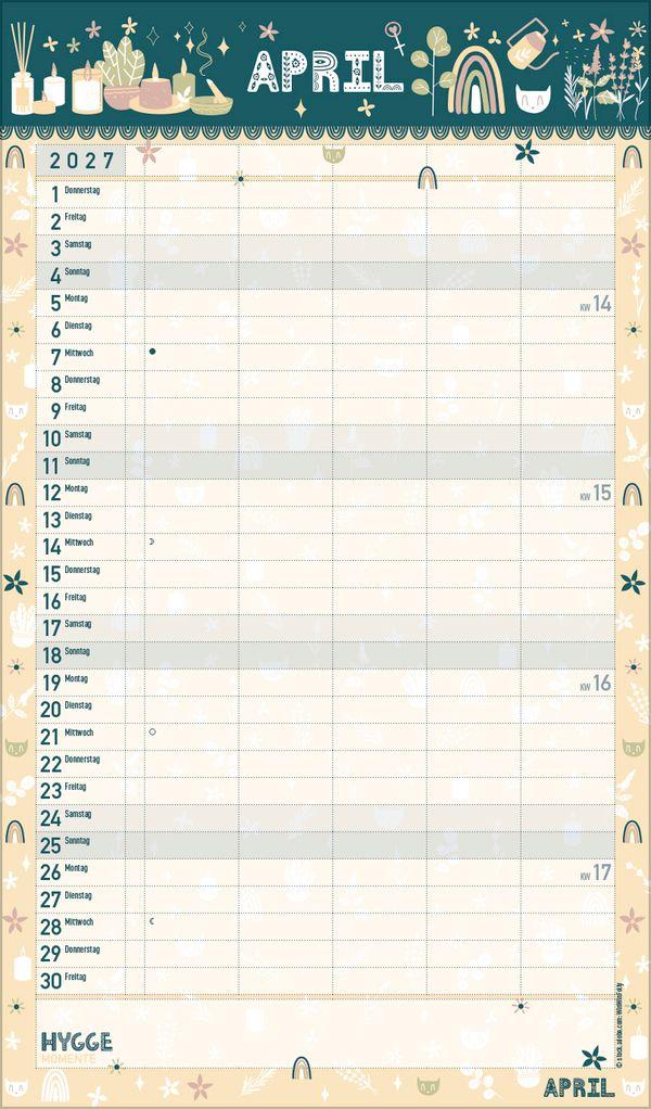 Beispielinhalt (Bild) Hygge Planer 2027