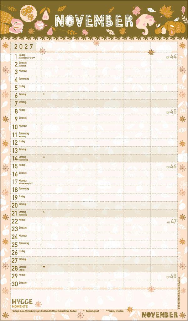 Beispielinhalt (Bild) Hygge Planer 2027