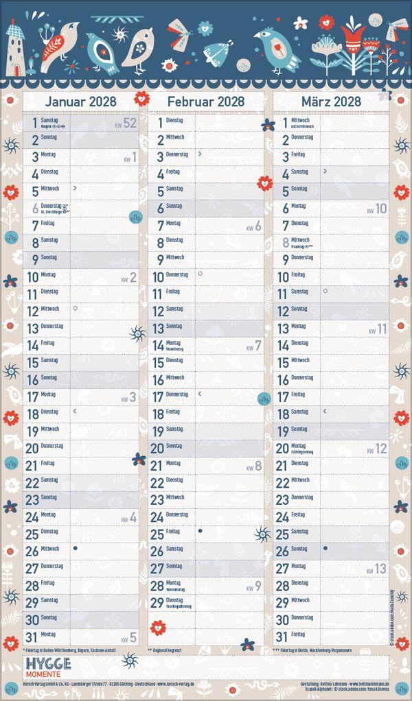Beispielinhalt (Bild) Hygge Planer 2027