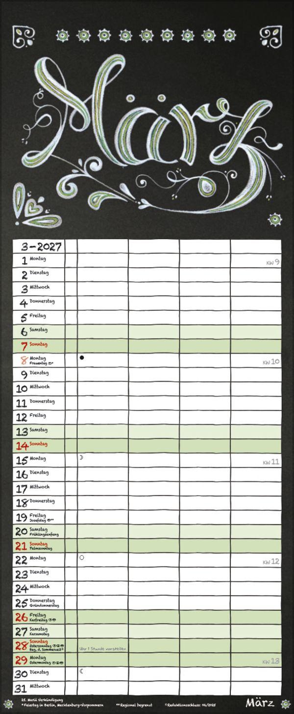 Beispielinhalt (Bild) Tafel Timer 2027
