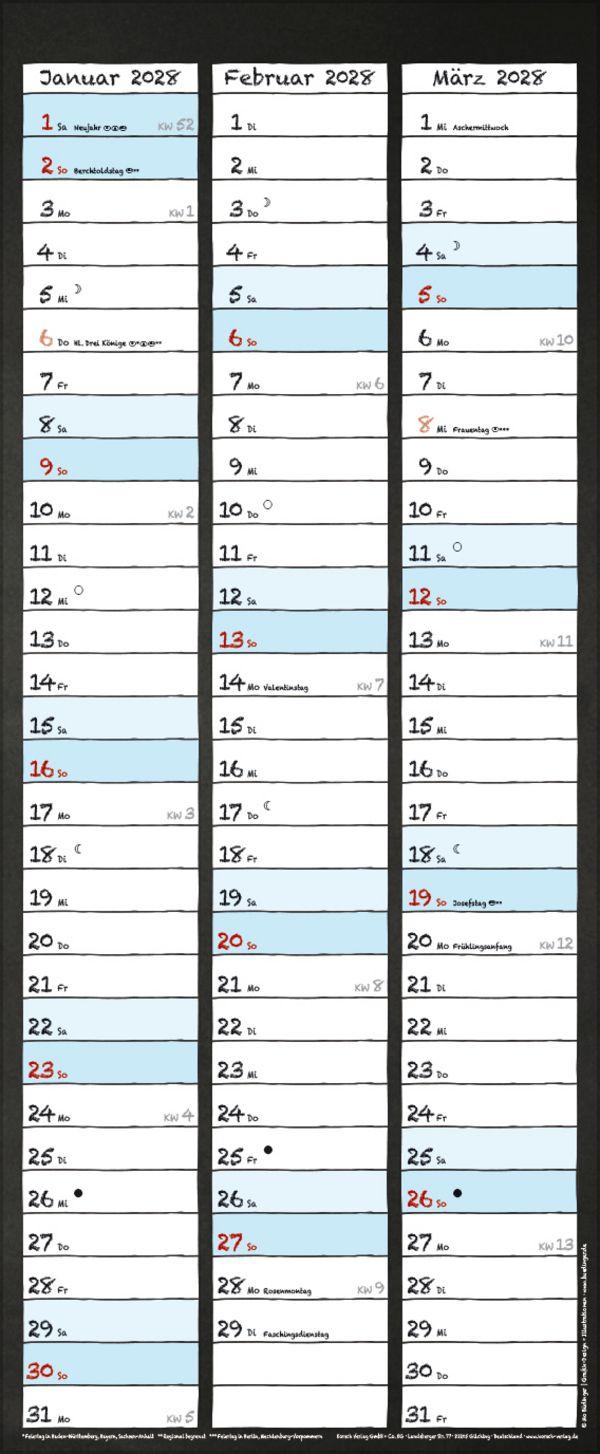 Beispielinhalt (Bild) Tafel Timer 2027