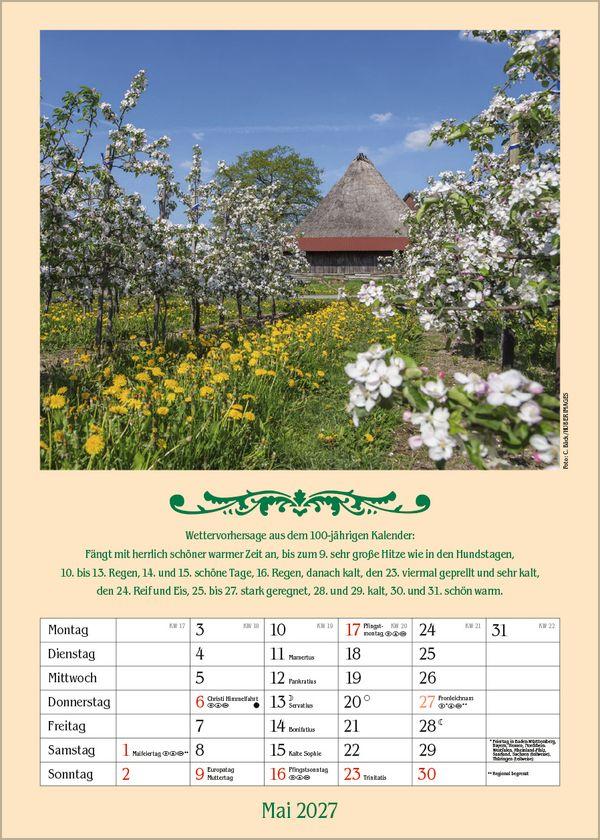 Beispielinhalt (Bild) Landleben mit Hundertjährigem Kalender 2027