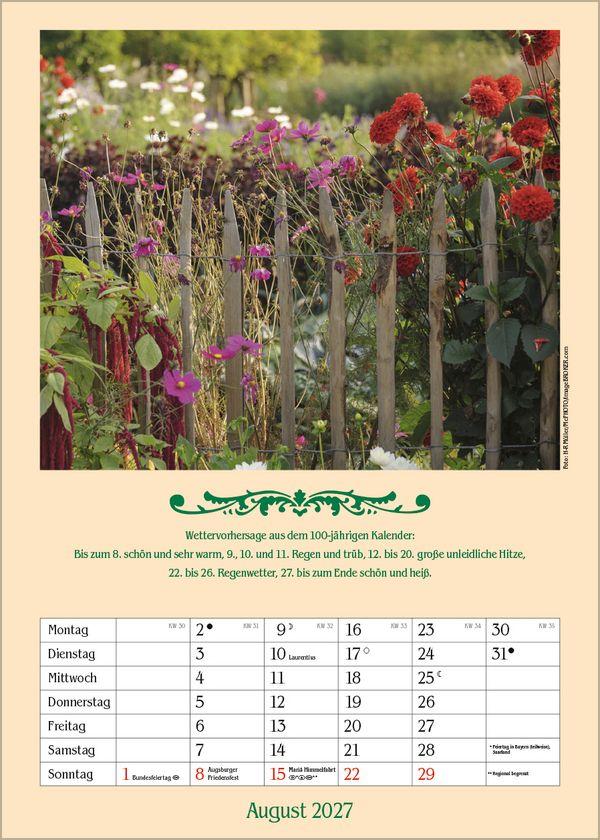 Beispielinhalt (Bild) Landleben mit Hundertjährigem Kalender 2027
