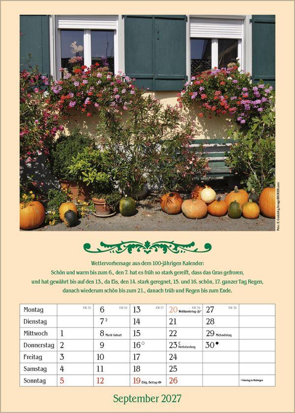 Beispielinhalt (Bild) Landleben mit Hundertjährigem Kalender 2027