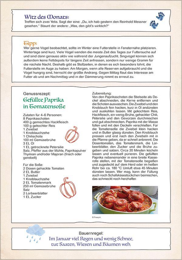 Beispielinhalt (Bild) Kalender für Rentner 2027