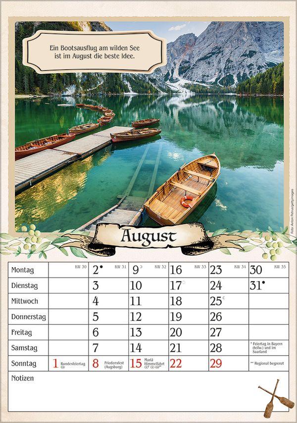 Beispielinhalt (Bild) Kalender für Rentner 2027