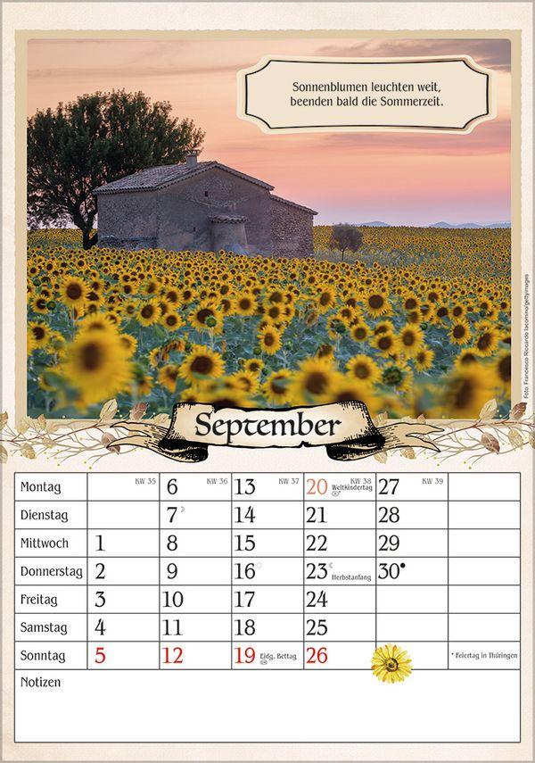 Beispielinhalt (Bild) Kalender für Rentner 2027