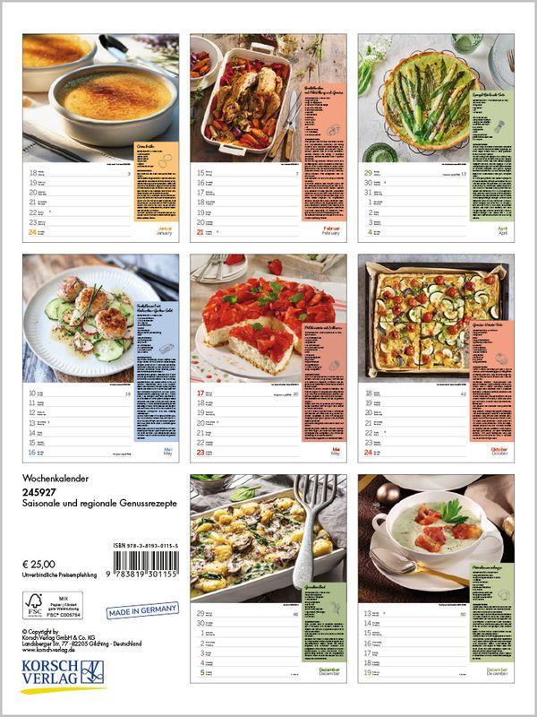 Beispielinhalt (Bild) Saisonale und regionale Genussrezepte 2027