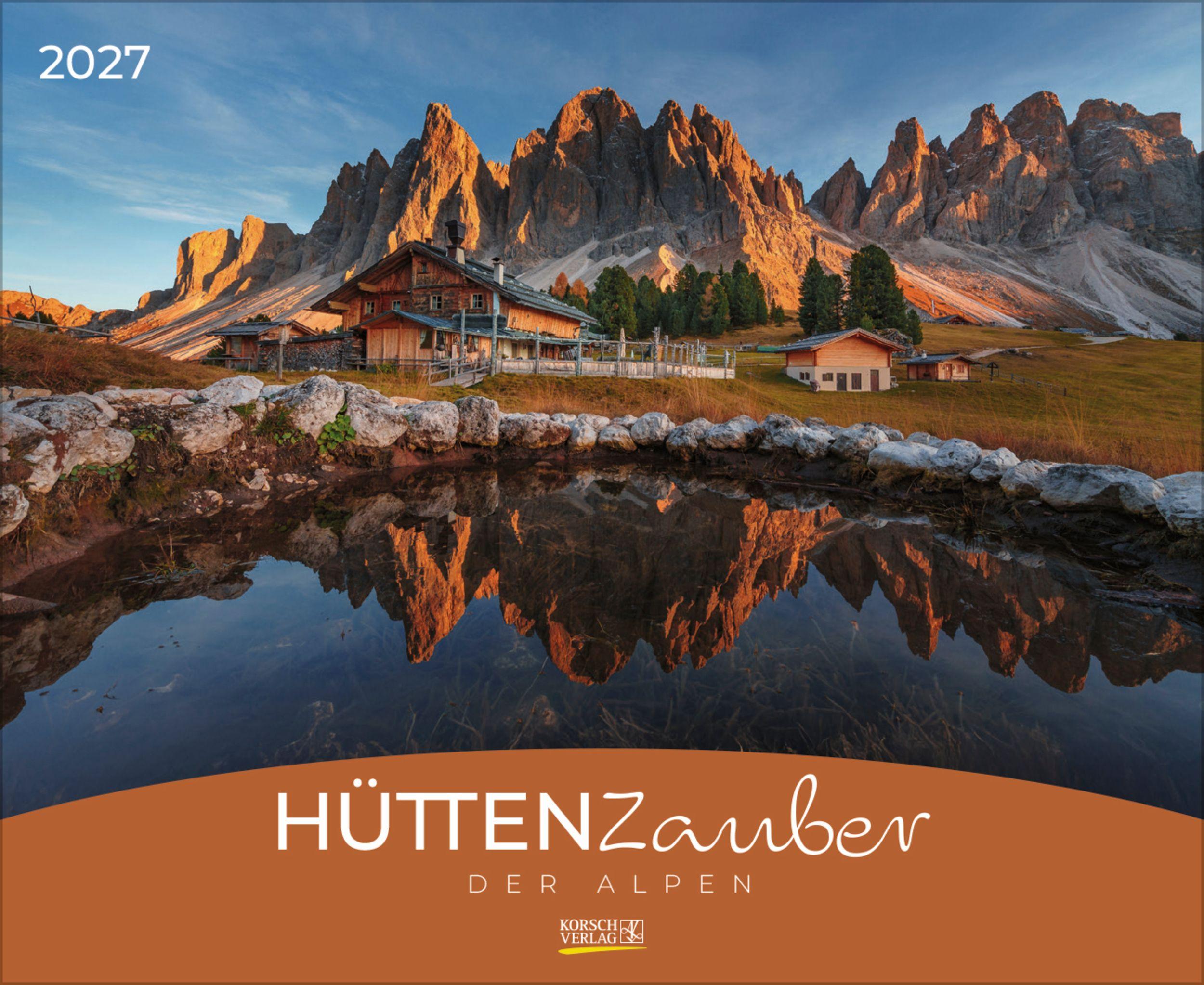 Vorderes Coverbild Hüttenzauber der Alpen 2027
