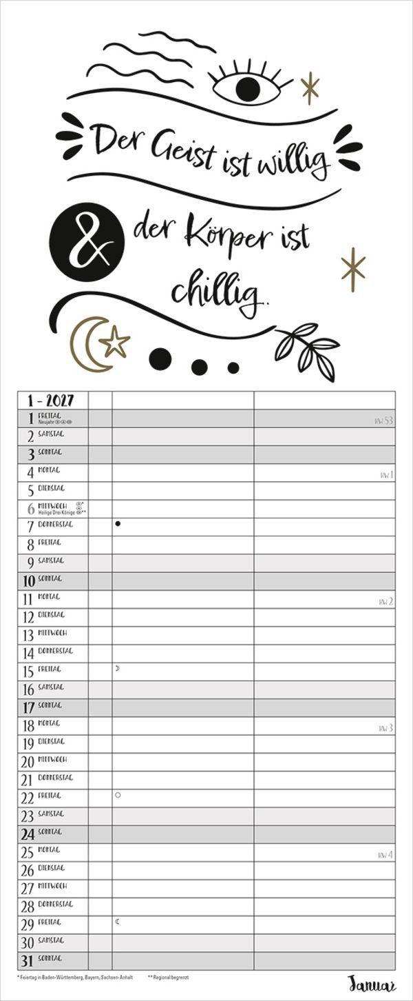 Beispielinhalt (Bild) My Timer Visual Words 2027