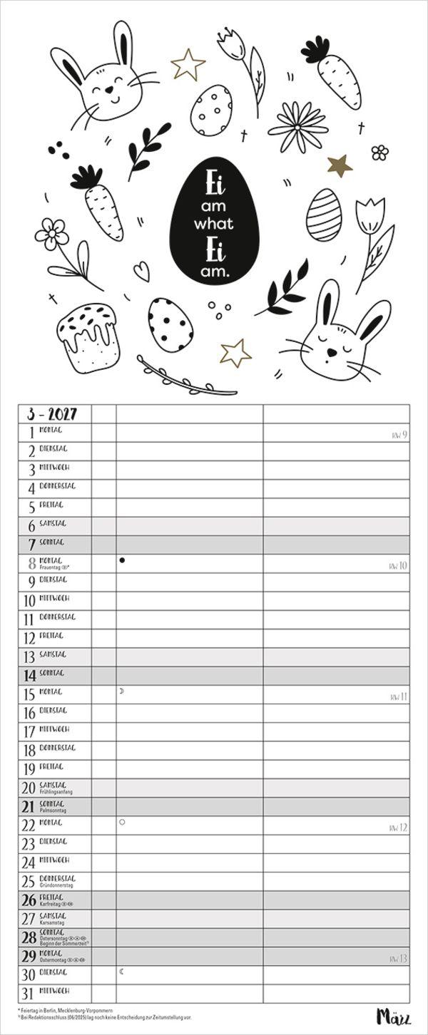 Beispielinhalt (Bild) My Timer Visual Words 2027