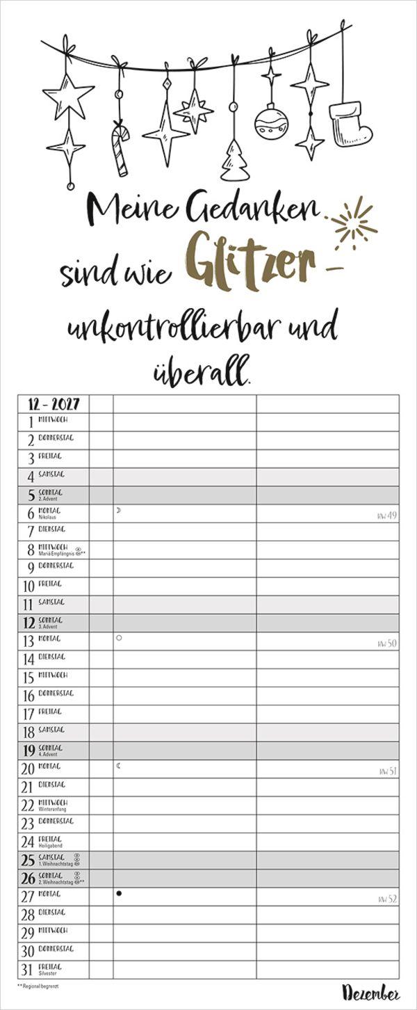 Beispielinhalt (Bild) My Timer Visual Words 2027