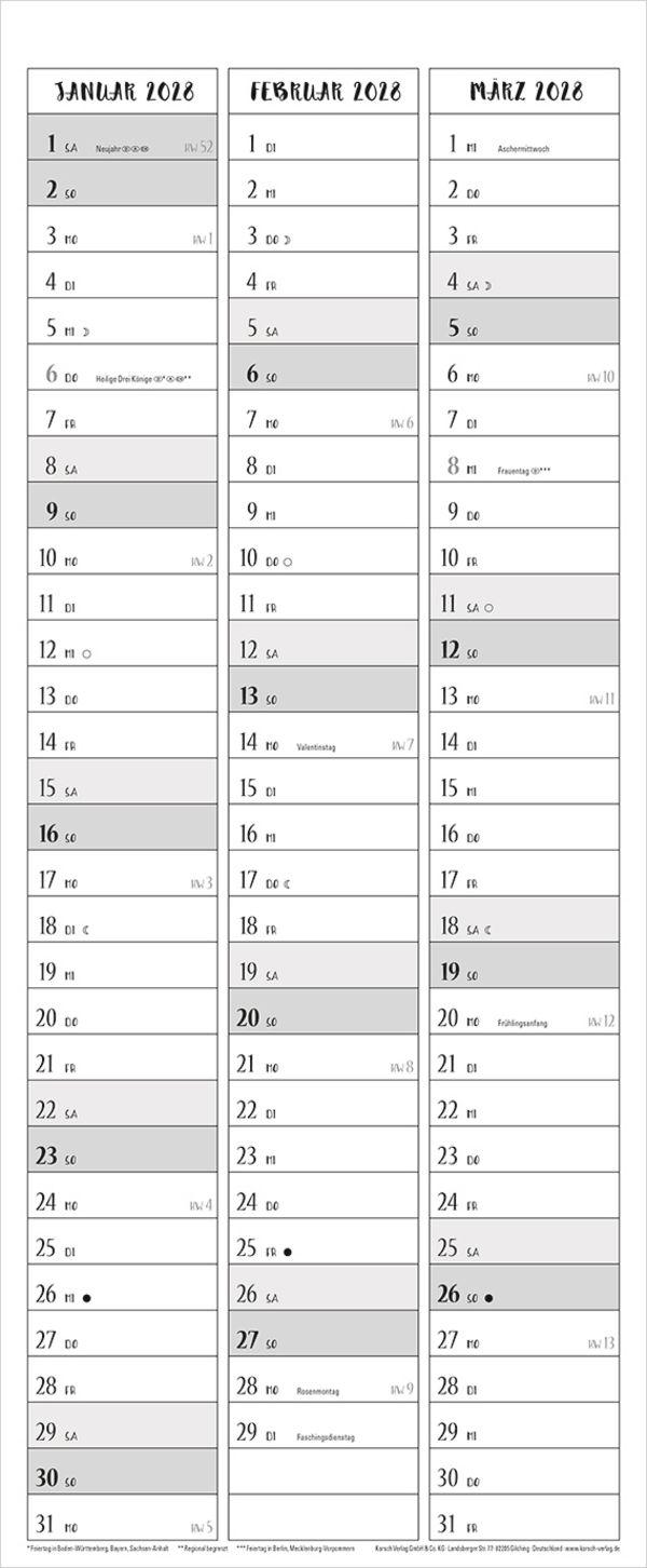 Beispielinhalt (Bild) My Timer Visual Words 2027