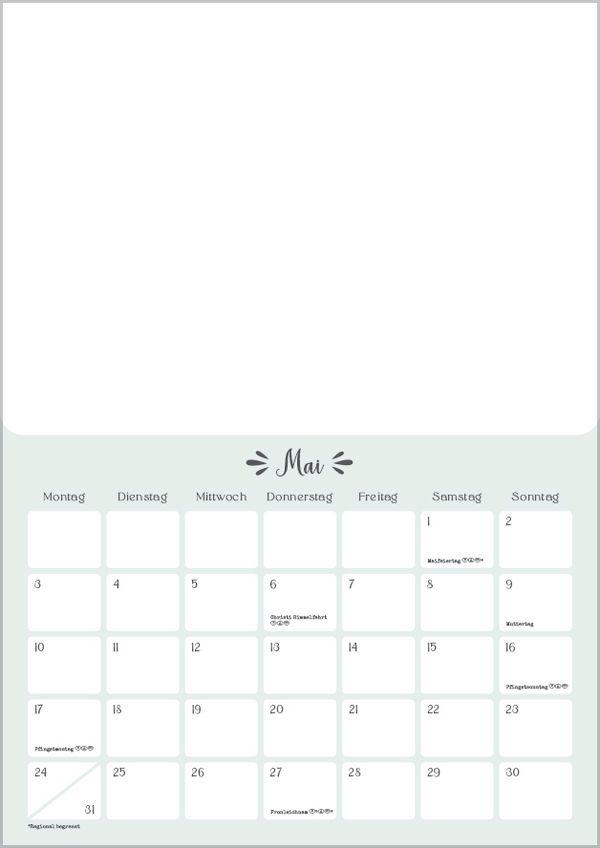 Beispielinhalt (Bild) Foto-Malen-Basteln A4 Mint 2027