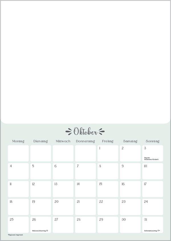 Beispielinhalt (Bild) Foto-Malen-Basteln A4 Mint 2027