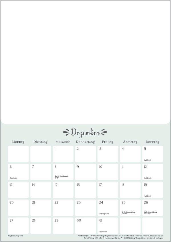 Beispielinhalt (Bild) Foto-Malen-Basteln A4 Mint 2027