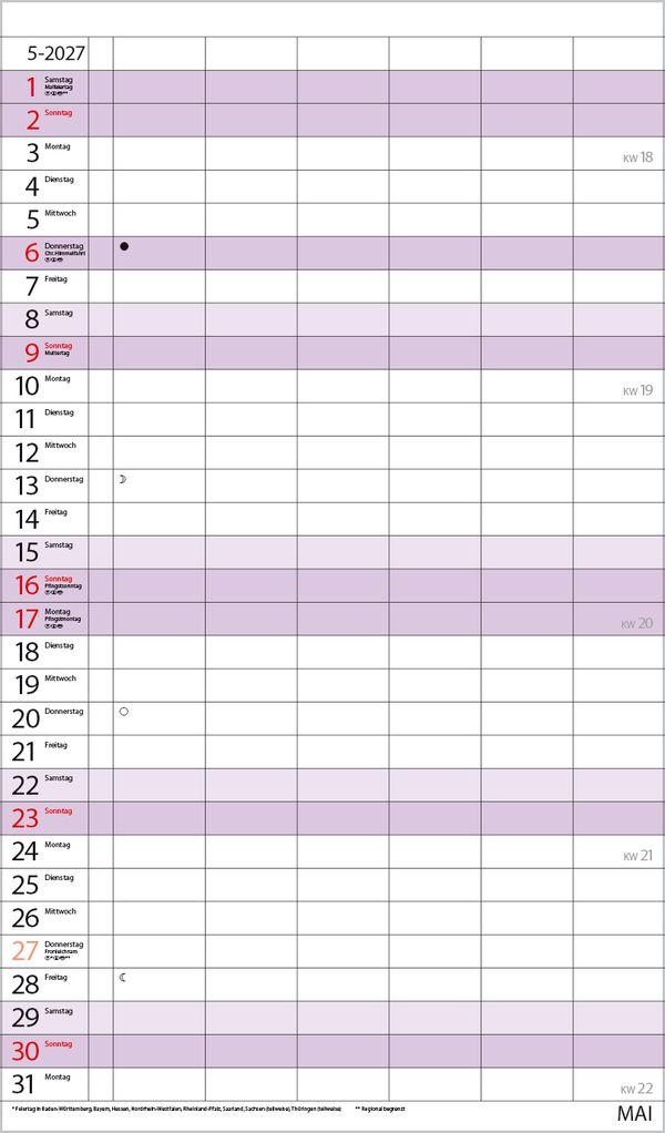 Beispielinhalt (Bild) XL Familienplaner 2027