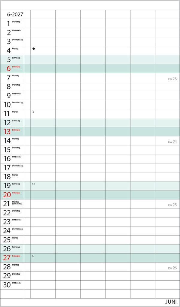 Beispielinhalt (Bild) XL Familienplaner 2027