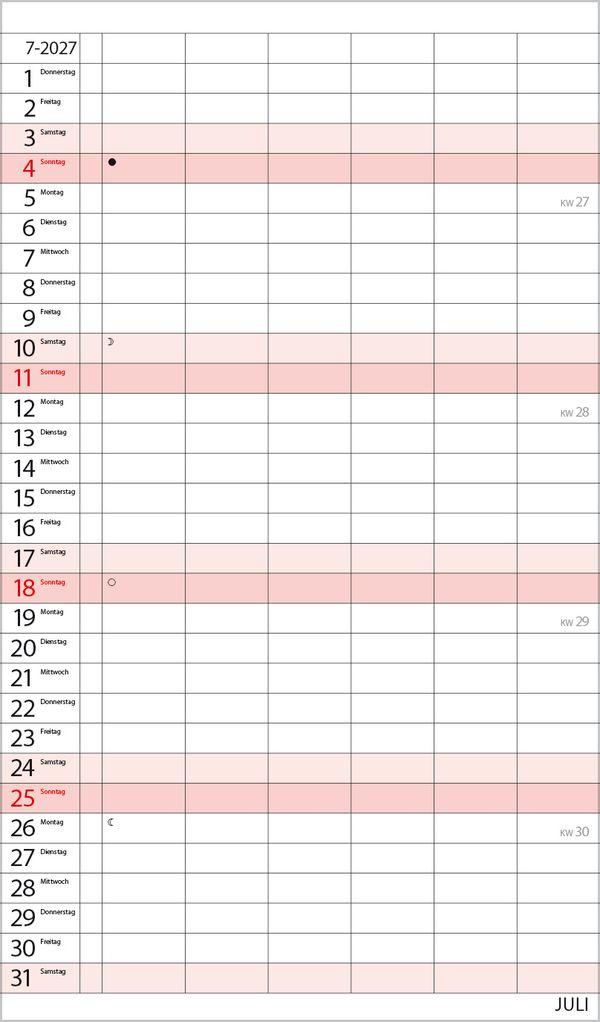 Beispielinhalt (Bild) XL Familienplaner 2027