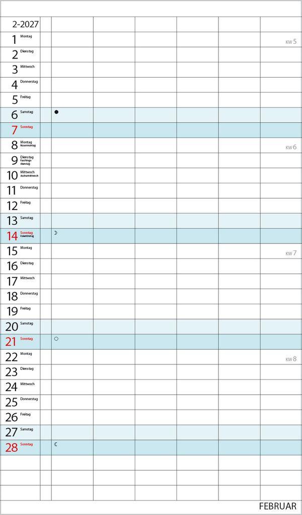 Beispielinhalt (Bild) XL Familienplaner 2027