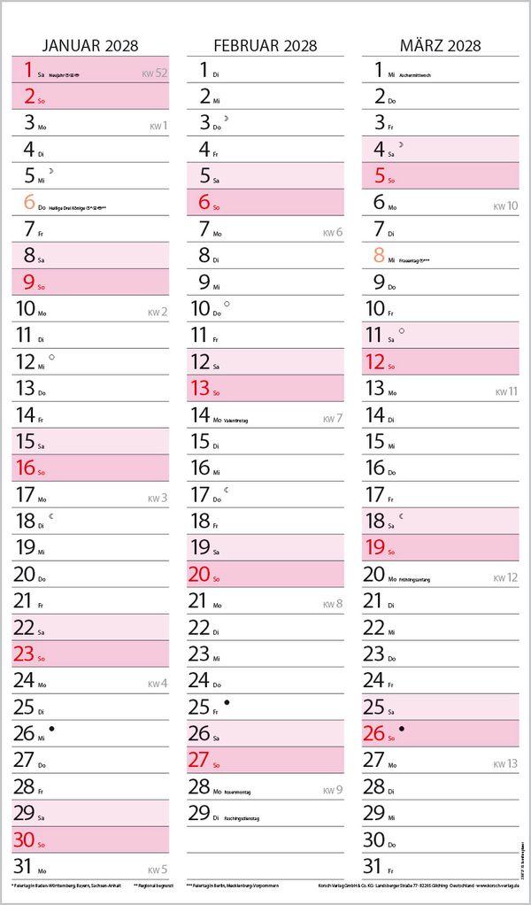Beispielinhalt (Bild) XL Familienplaner 2027