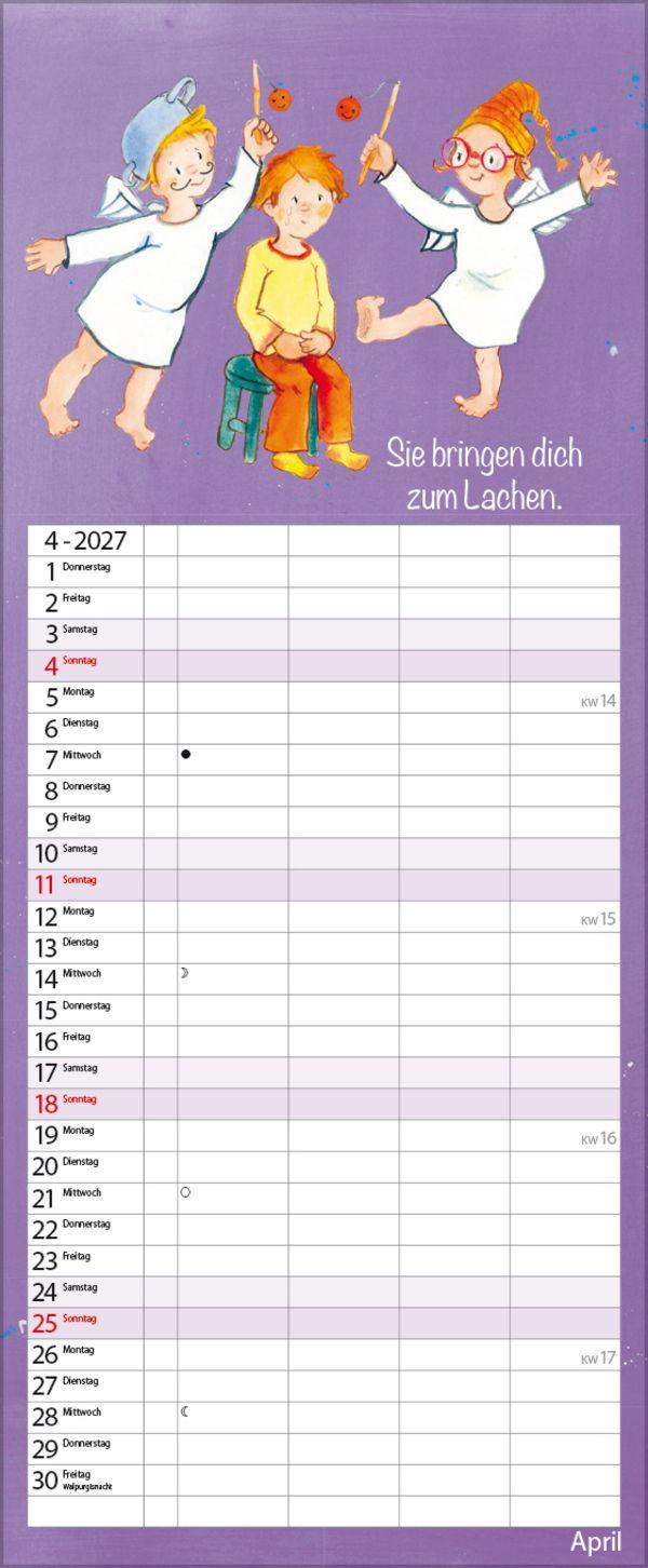 Beispielinhalt (Bild) Familientimer Schutzengel 2027