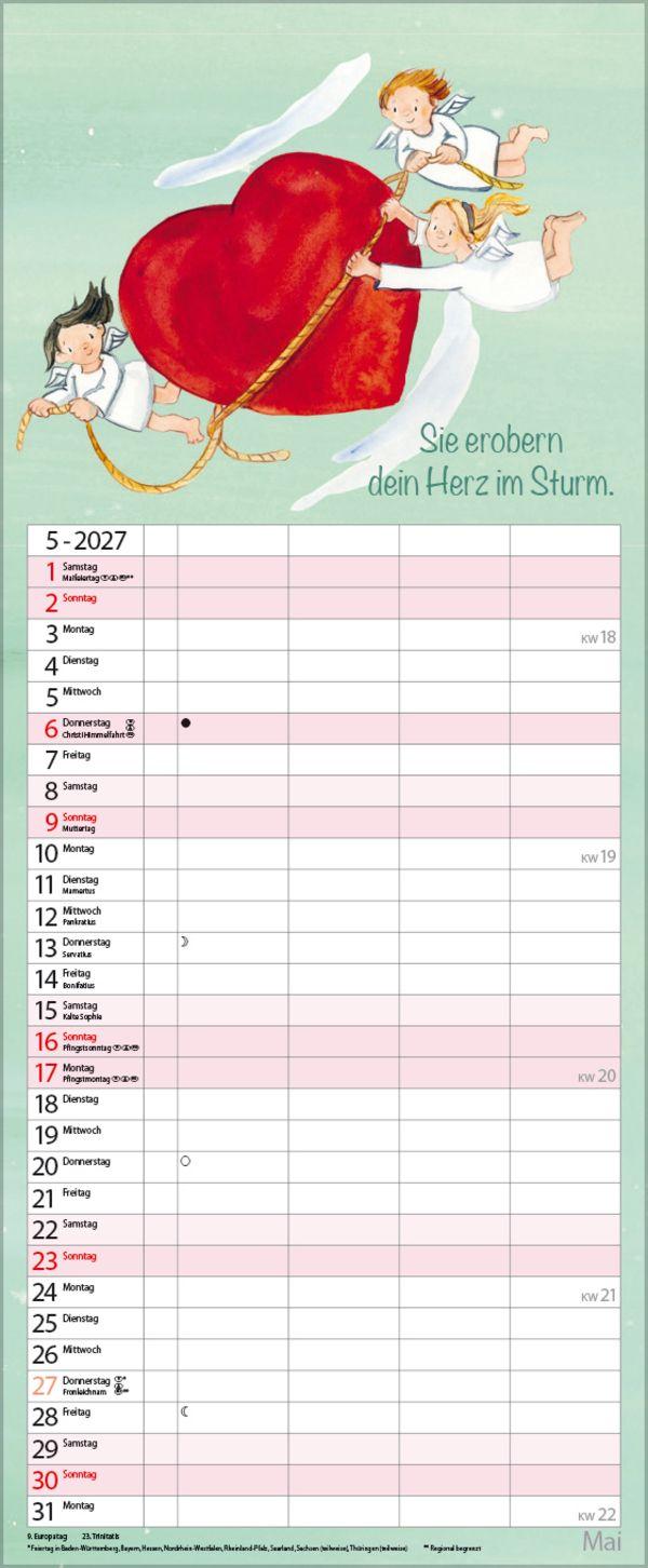 Beispielinhalt (Bild) Familientimer Schutzengel 2027