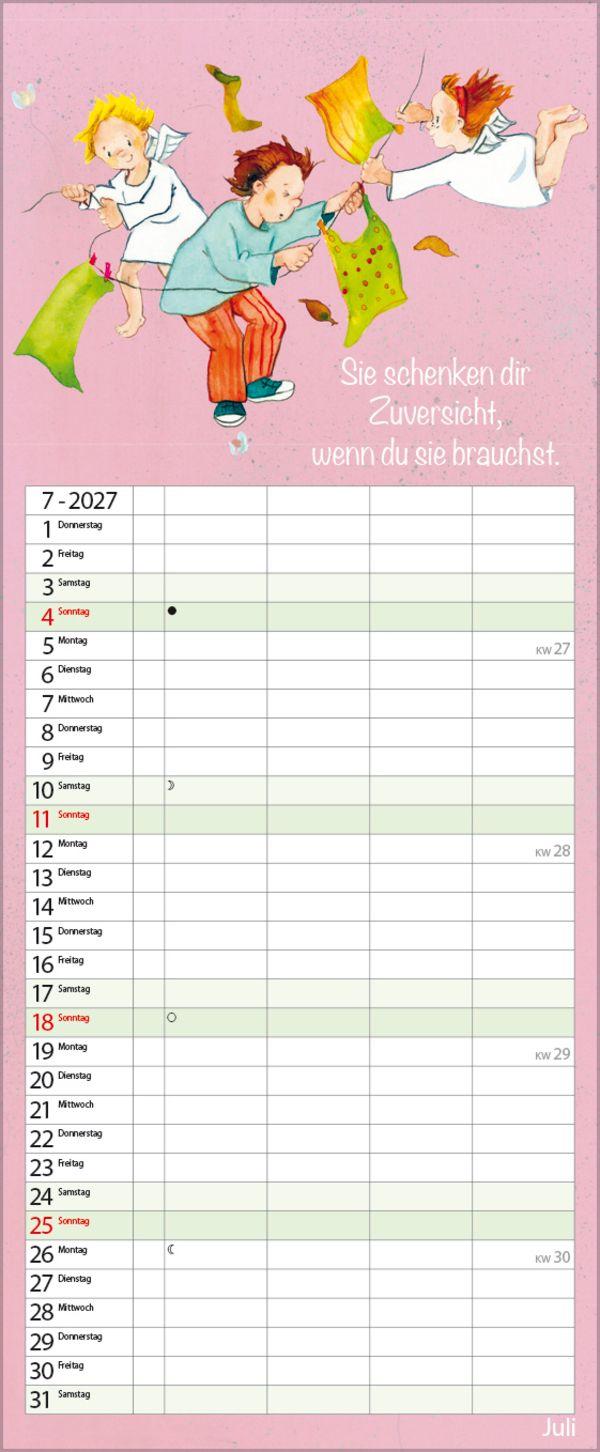Beispielinhalt (Bild) Familientimer Schutzengel 2027