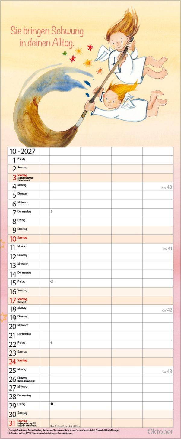 Beispielinhalt (Bild) Familientimer Schutzengel 2027