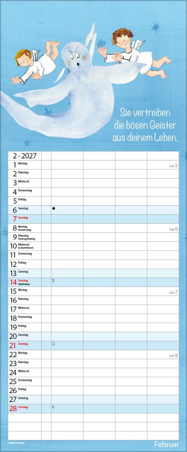 Beispielinhalt (Bild) Familientimer Schutzengel 2027