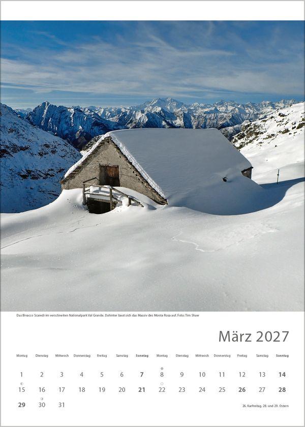 Beispielinhalt (Bild) Hütten unserer Alpen 2027