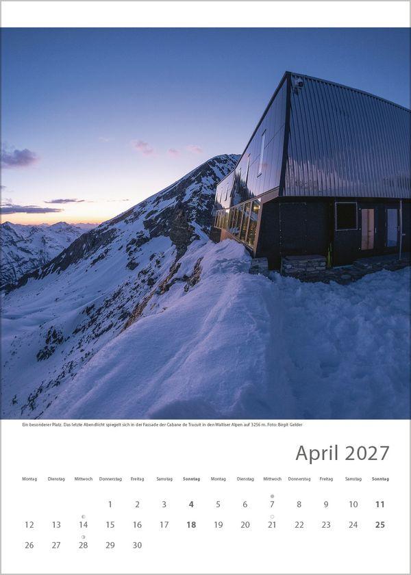 Beispielinhalt (Bild) Hütten unserer Alpen 2027