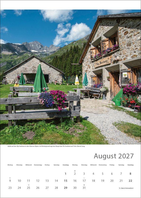 Beispielinhalt (Bild) Hütten unserer Alpen 2027