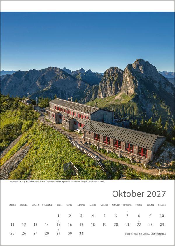 Beispielinhalt (Bild) Hütten unserer Alpen 2027
