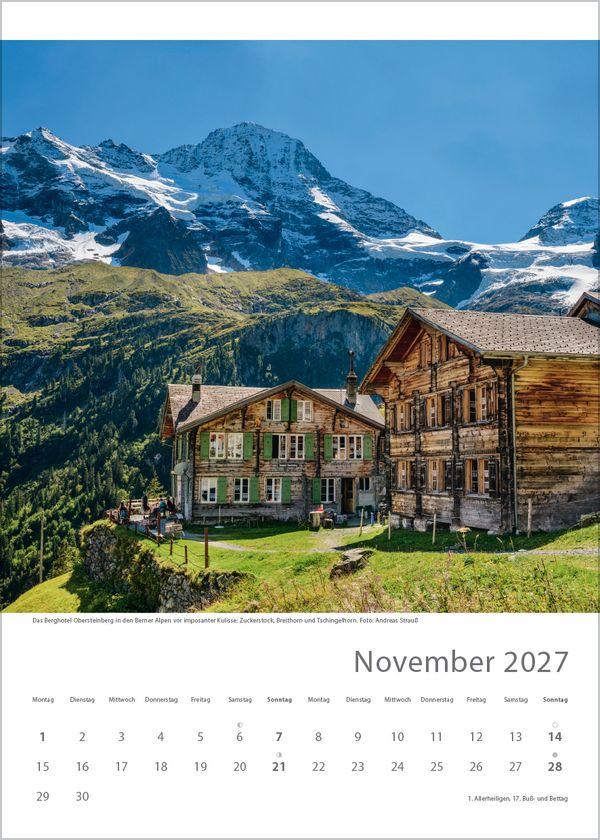 Beispielinhalt (Bild) Hütten unserer Alpen 2027