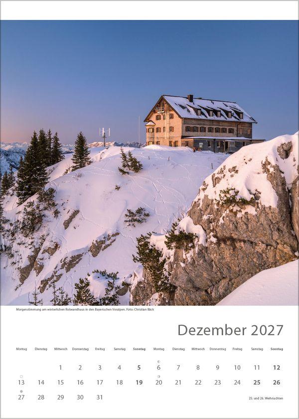 Beispielinhalt (Bild) Hütten unserer Alpen 2027