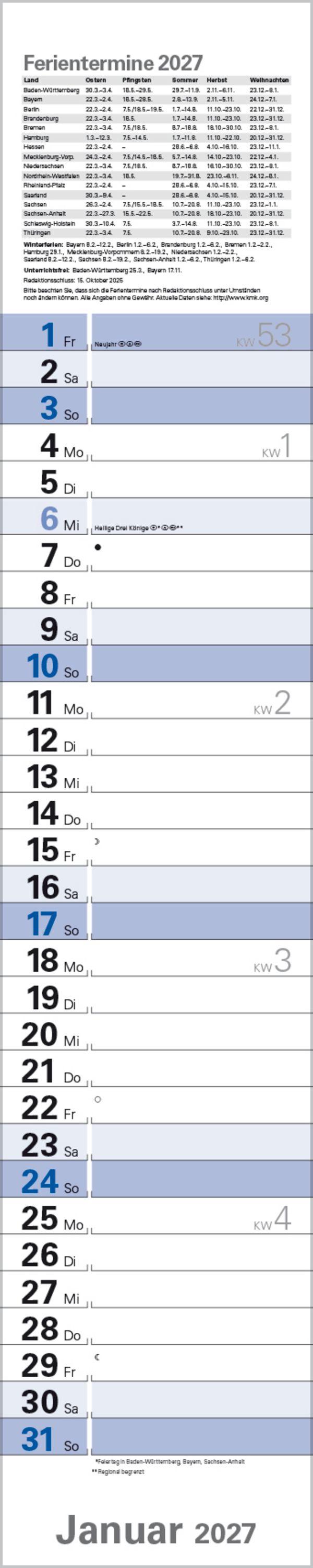 Beispielinhalt (Bild) Planer Blau 2027