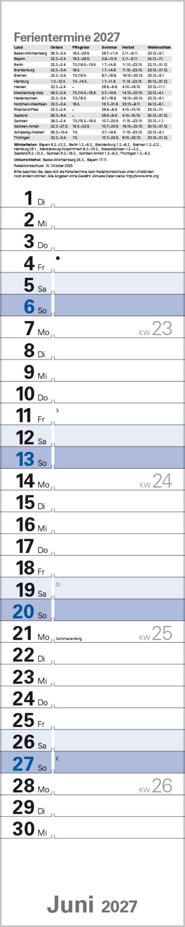 Beispielinhalt (Bild) Planer Blau 2027