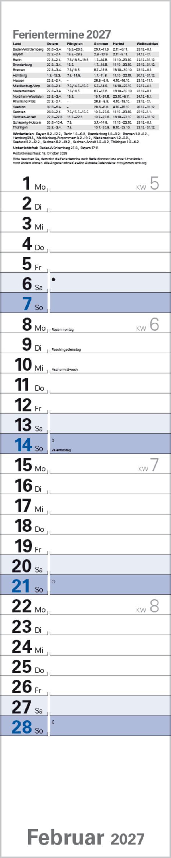 Beispielinhalt (Bild) Planer Blau 2027